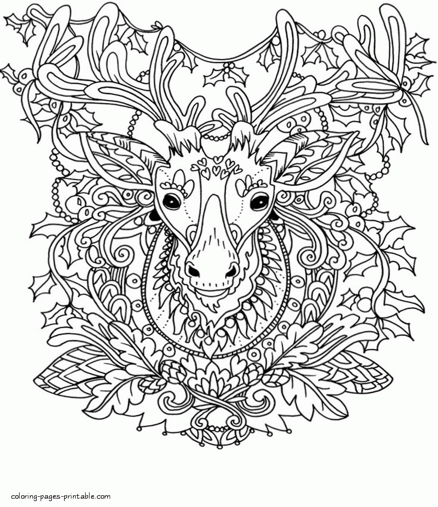 adult christmas coloring pages 24 GIF