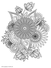 130 Flower Coloring Pages For Adults (FREE)