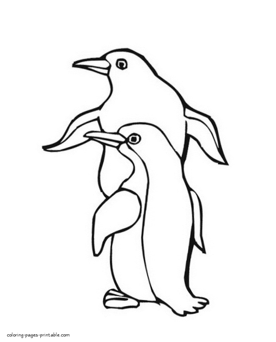 Free penguins coloring pages - Sea creatures