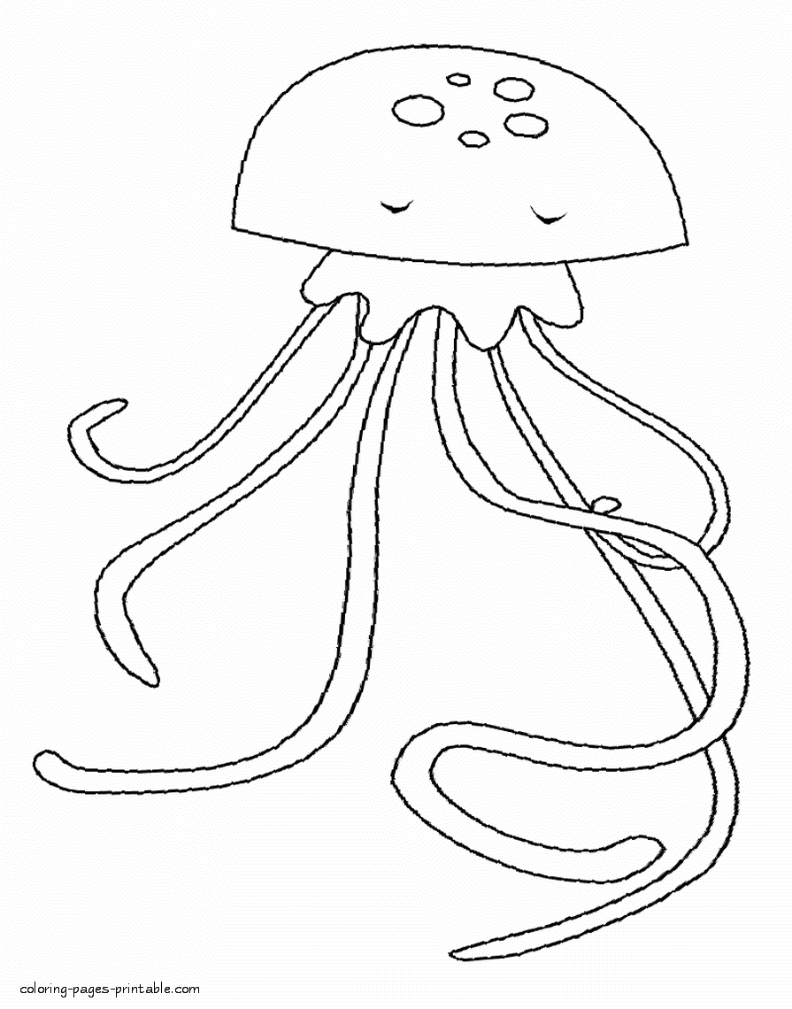 Jellyfish coloring pages to print