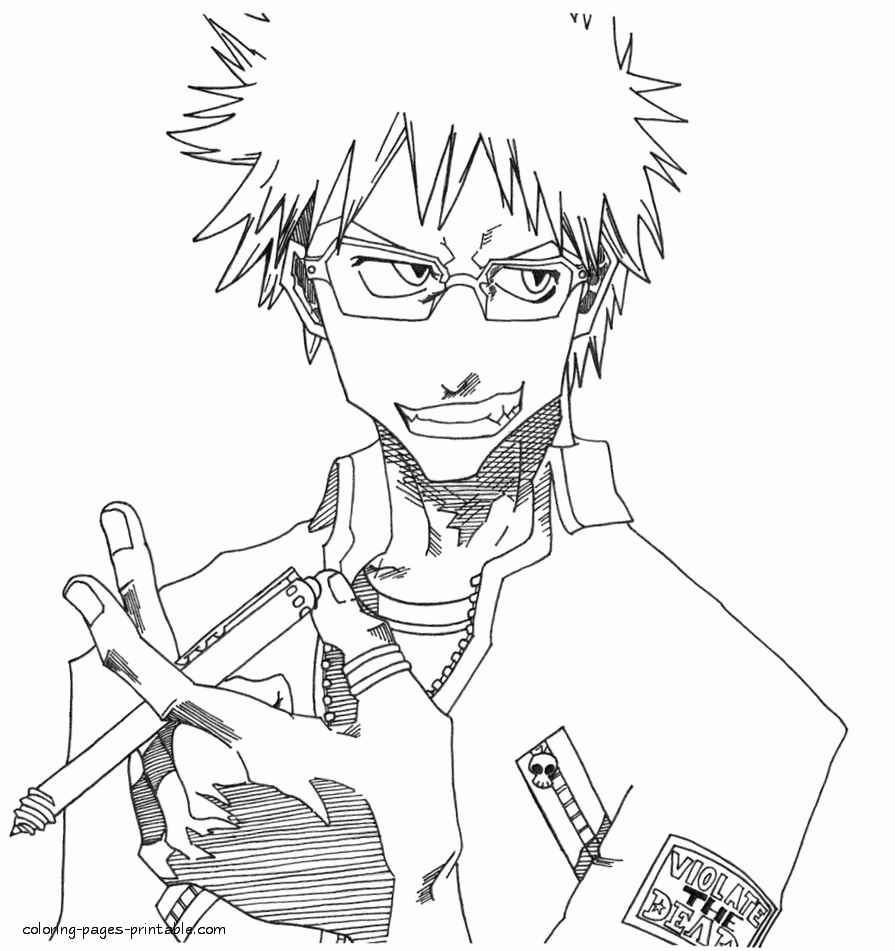 Bleach manga coloring pages for teens