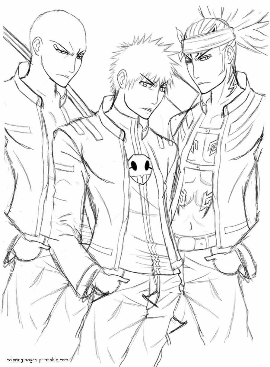 Bleach characters. Coloring page for children