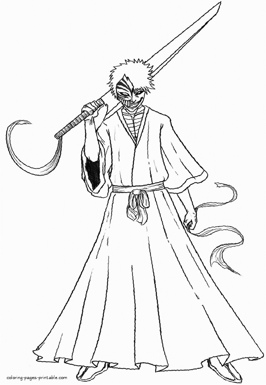 ichigo from bleach coloring pages - photo #30