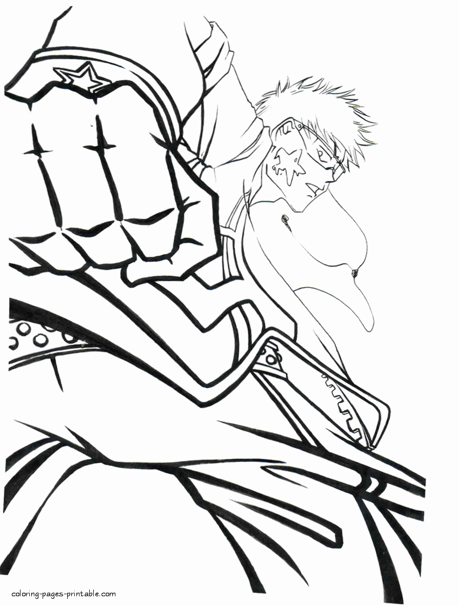 Printable Bleach coloring book. Anime images