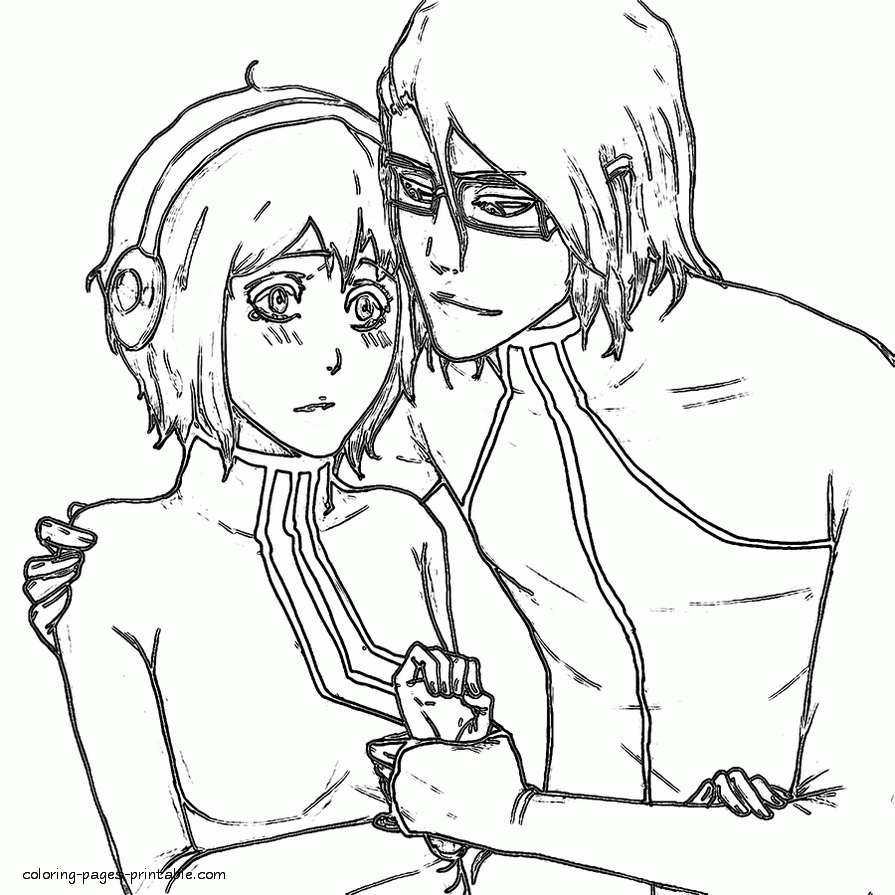 Ishida Uryu. Bleach coloring pages for teenagers