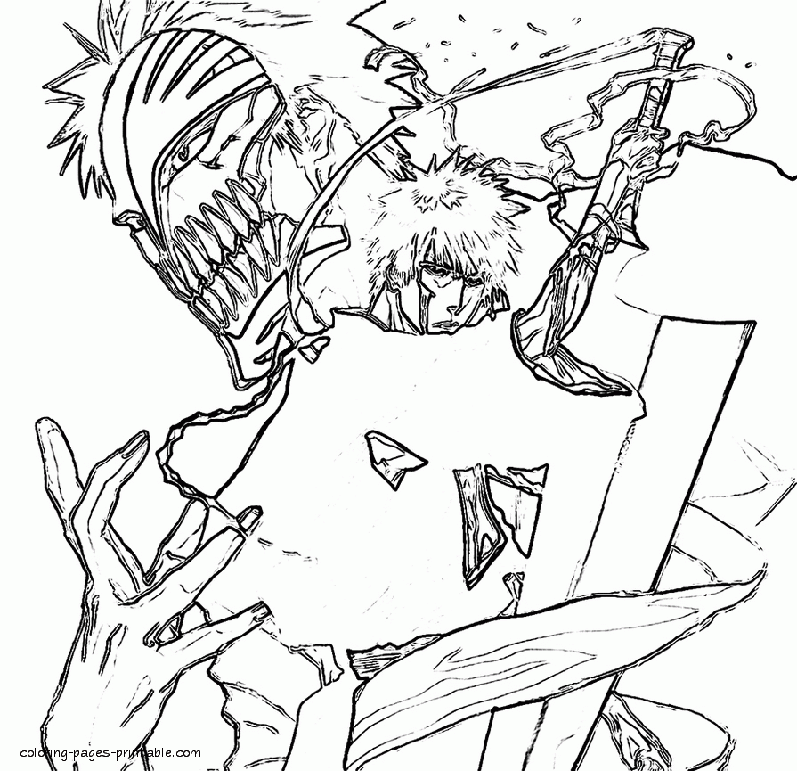 Anime coloring pages for teens. Bleach