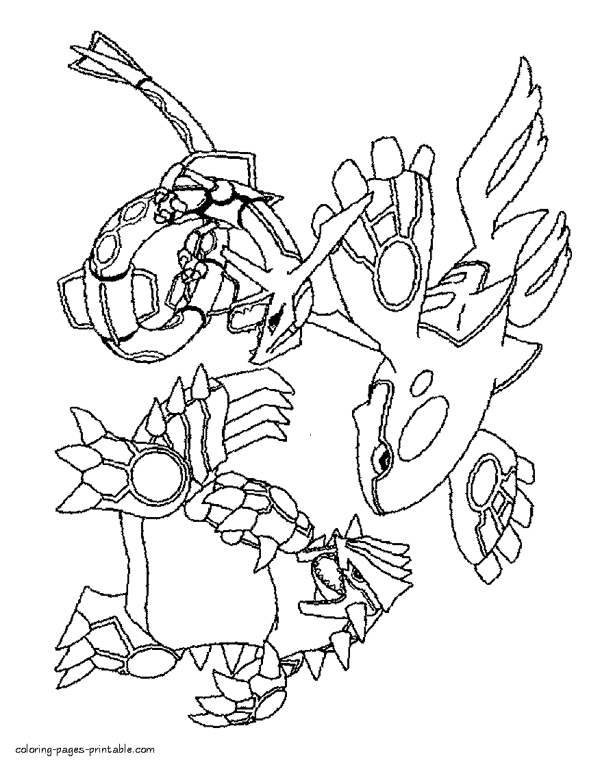 Printable coloring pages of Pokemon series