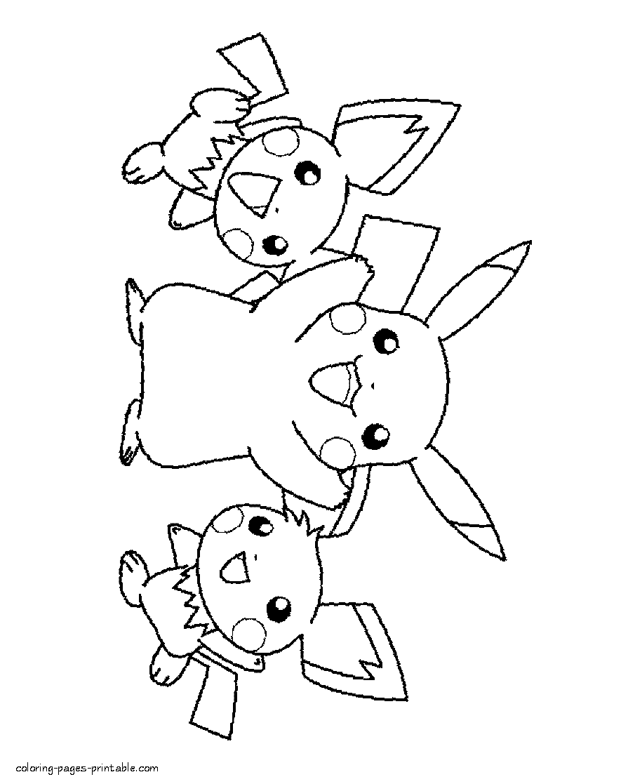 Pokemons coloring pages for kids