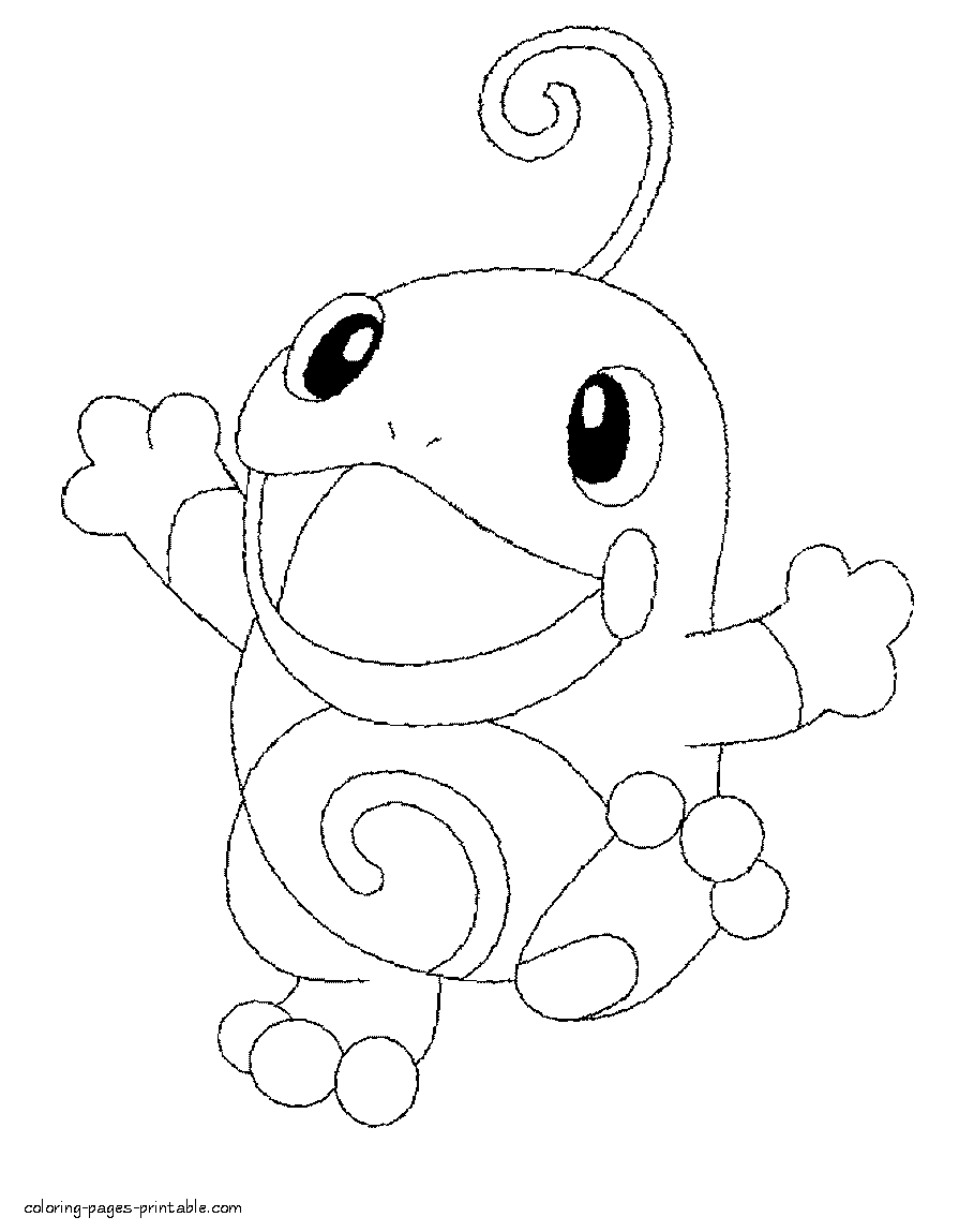 Free printable Pokemon coloring pages of TV series