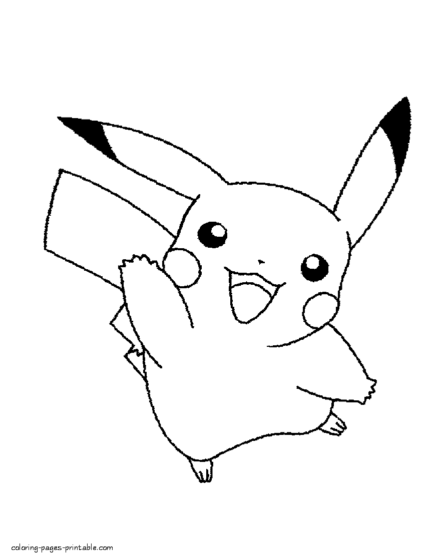 Pokemon coloring pages Pikachu from TV series