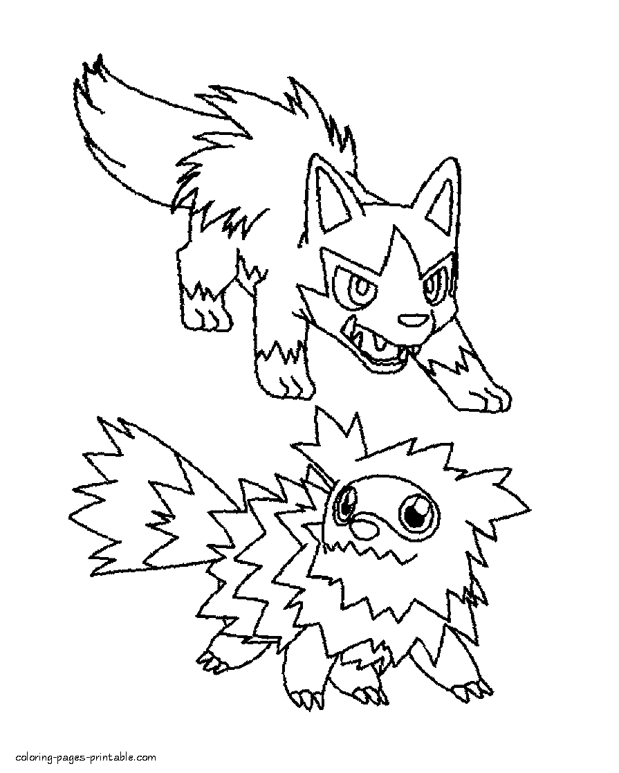 Colouring pages of Pokemon printables