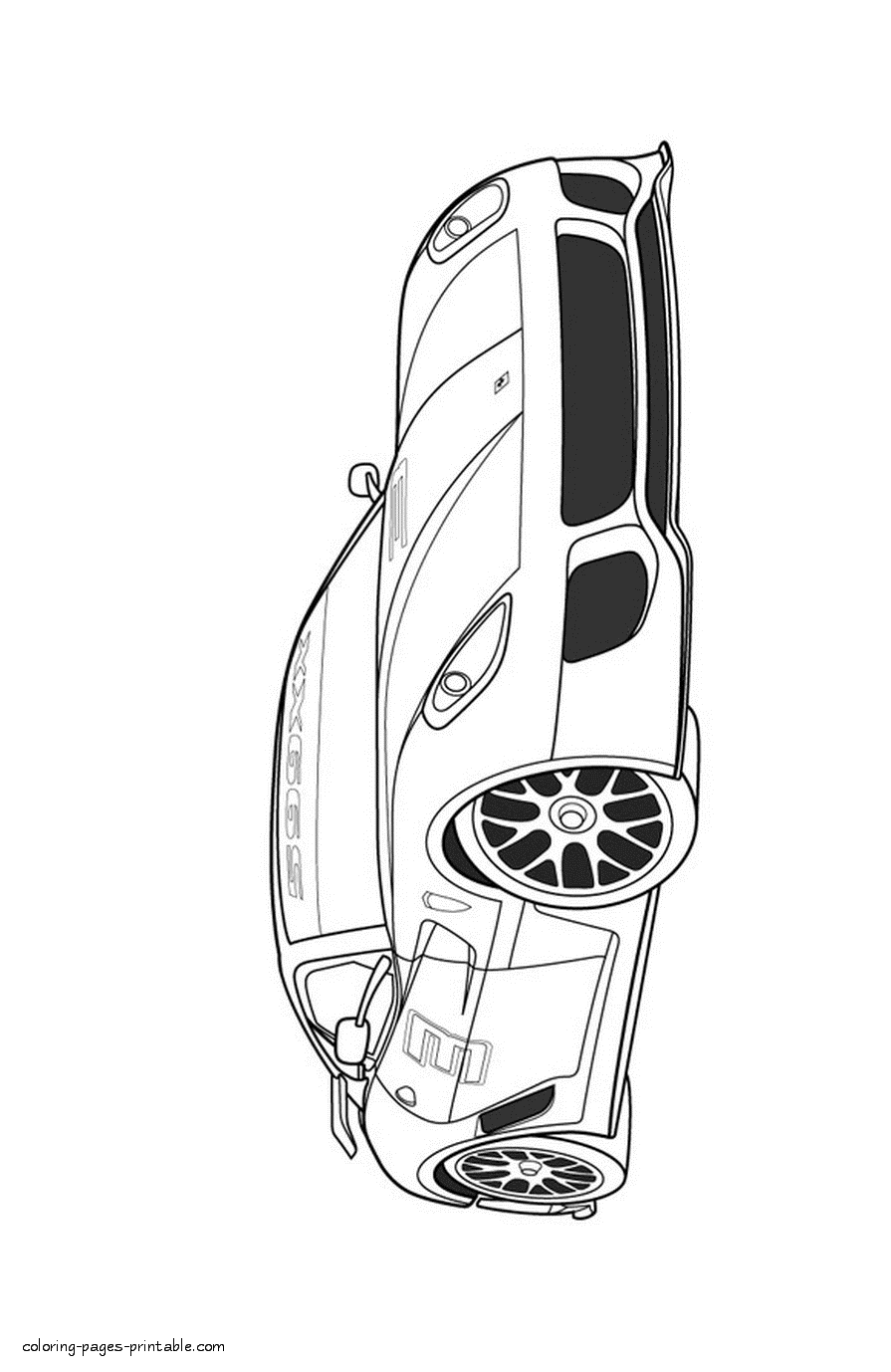 Coloring pages of the Ferrari 599XX for free