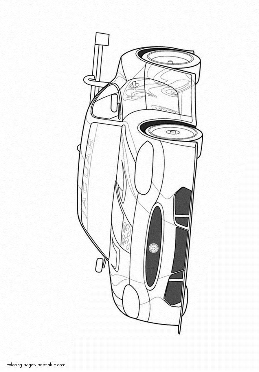 Printable coloring pages of sports cars