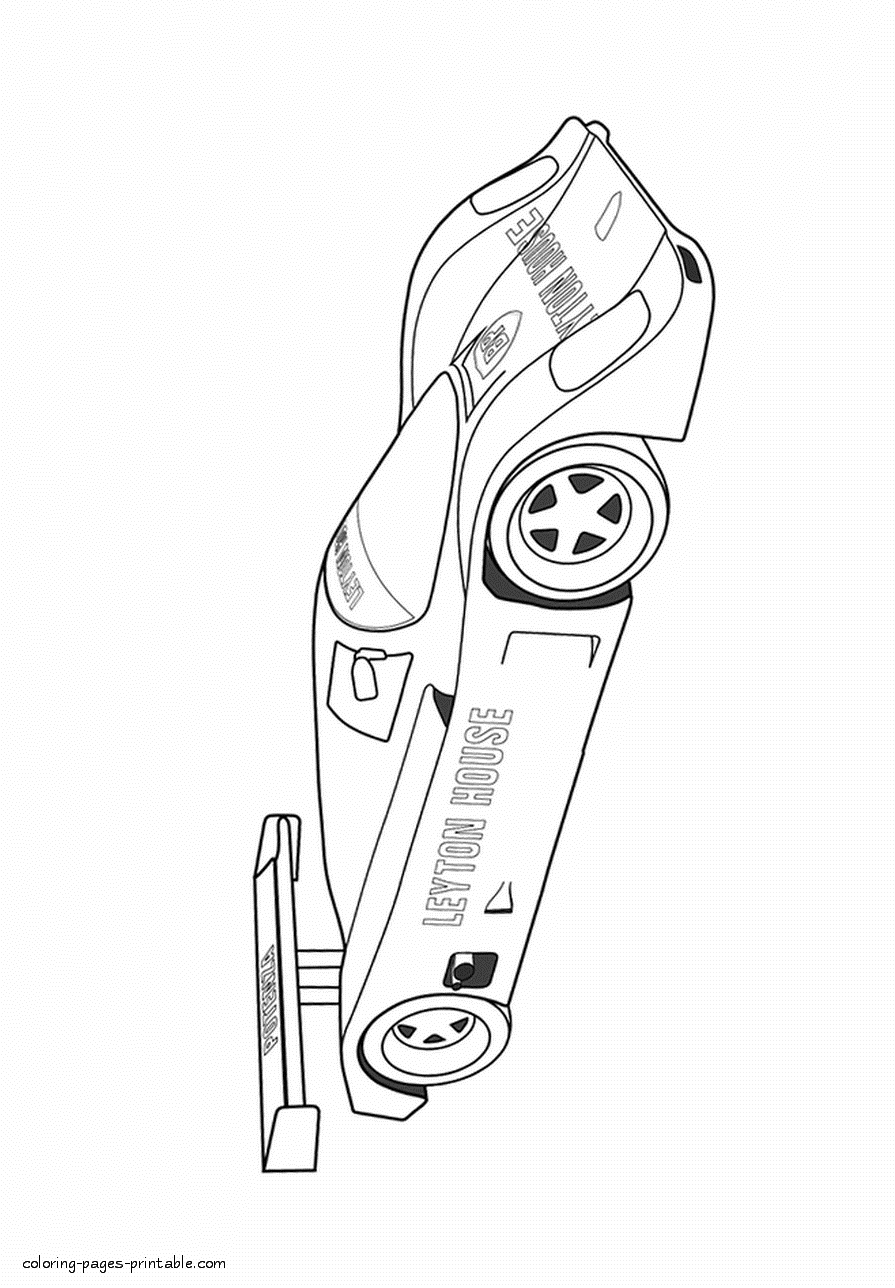 Sport car coloring page for free. Porsche 962