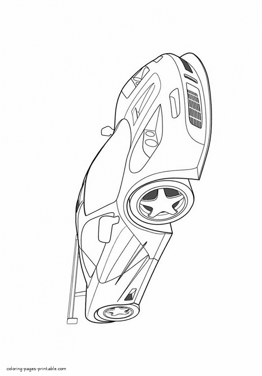 Free coloring pages for boys. Print McLaren F1 LM