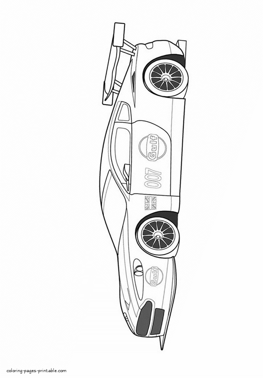 Sports car coloring pages - Aston Martin DBR9