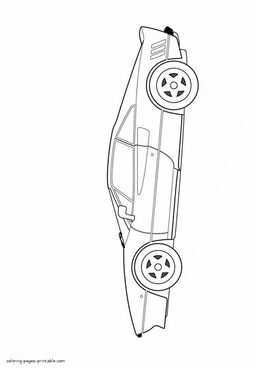 Sport cars coloring pages. Print free