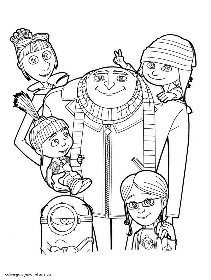 Despicable me 3 coloring pictures for kids COLORING