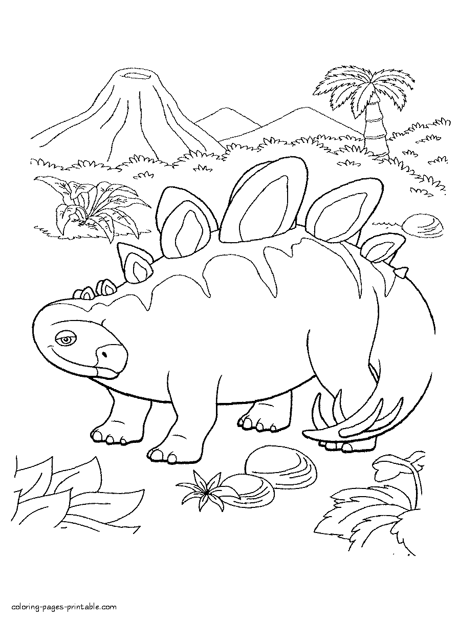 Coloring pages of dinosaurs. Print it free