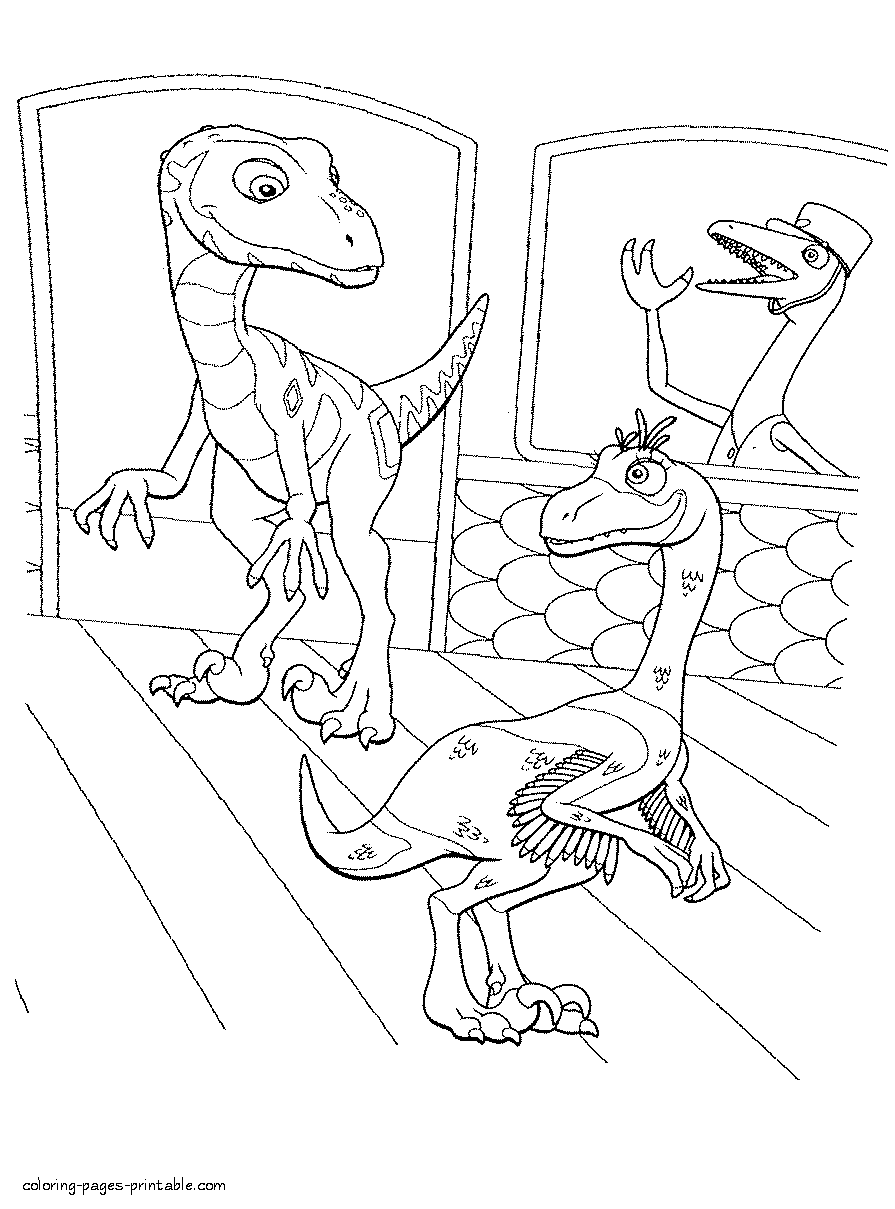 Dinosaur train printable coloring page