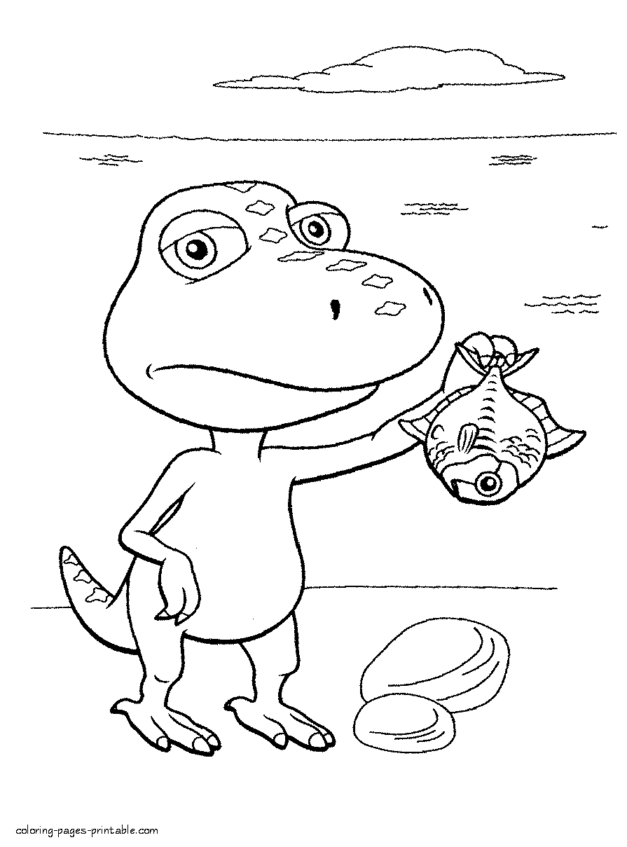 Buddy's fishing coloring pages for your kid