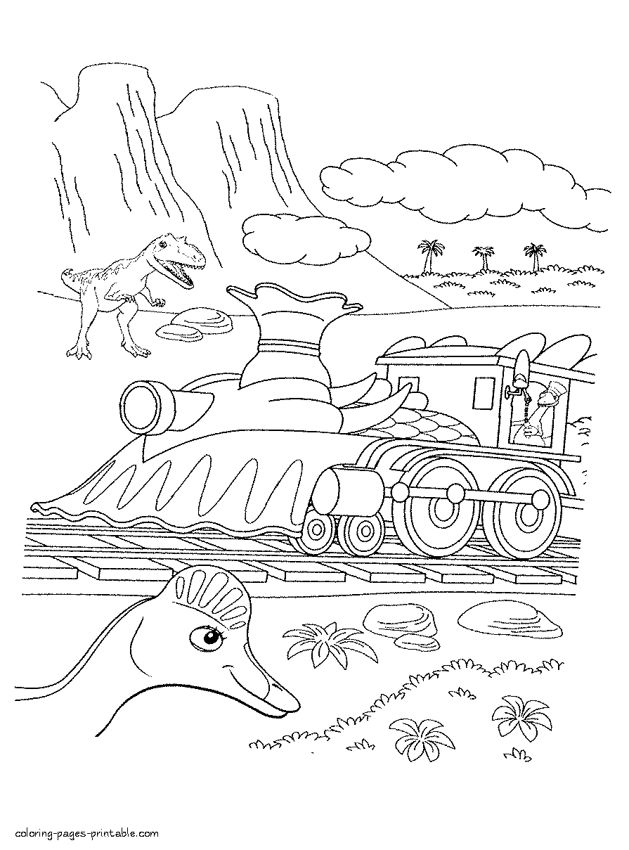 Free Dinosaur Train coloring || COLORING-PAGES-PRINTABLE.COM