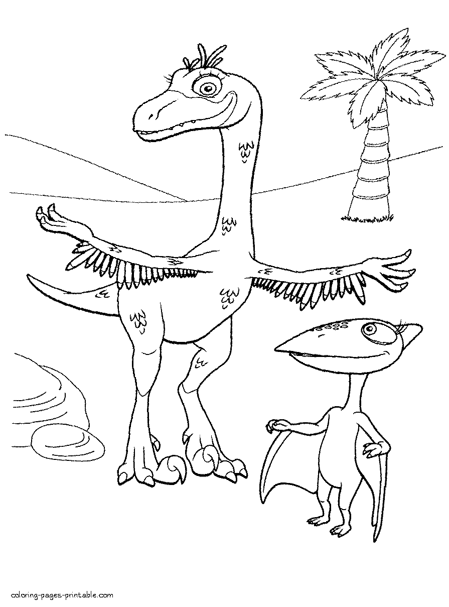 New Dinosaur Train colouring pages