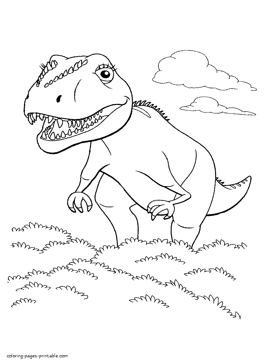 Free Dinosaur Train coloring sheet for toddlers