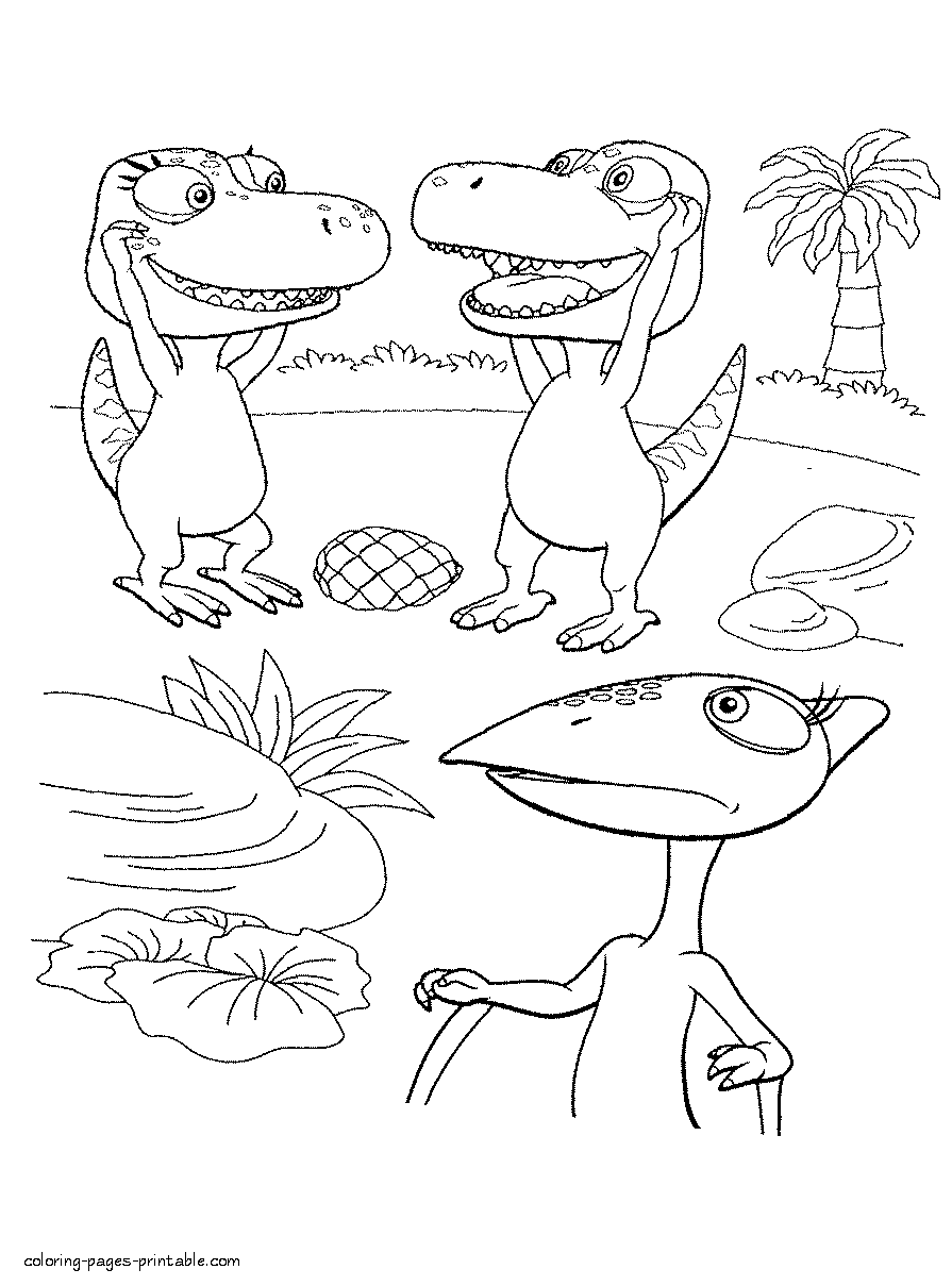 Dinosaur Train series. Coloring page