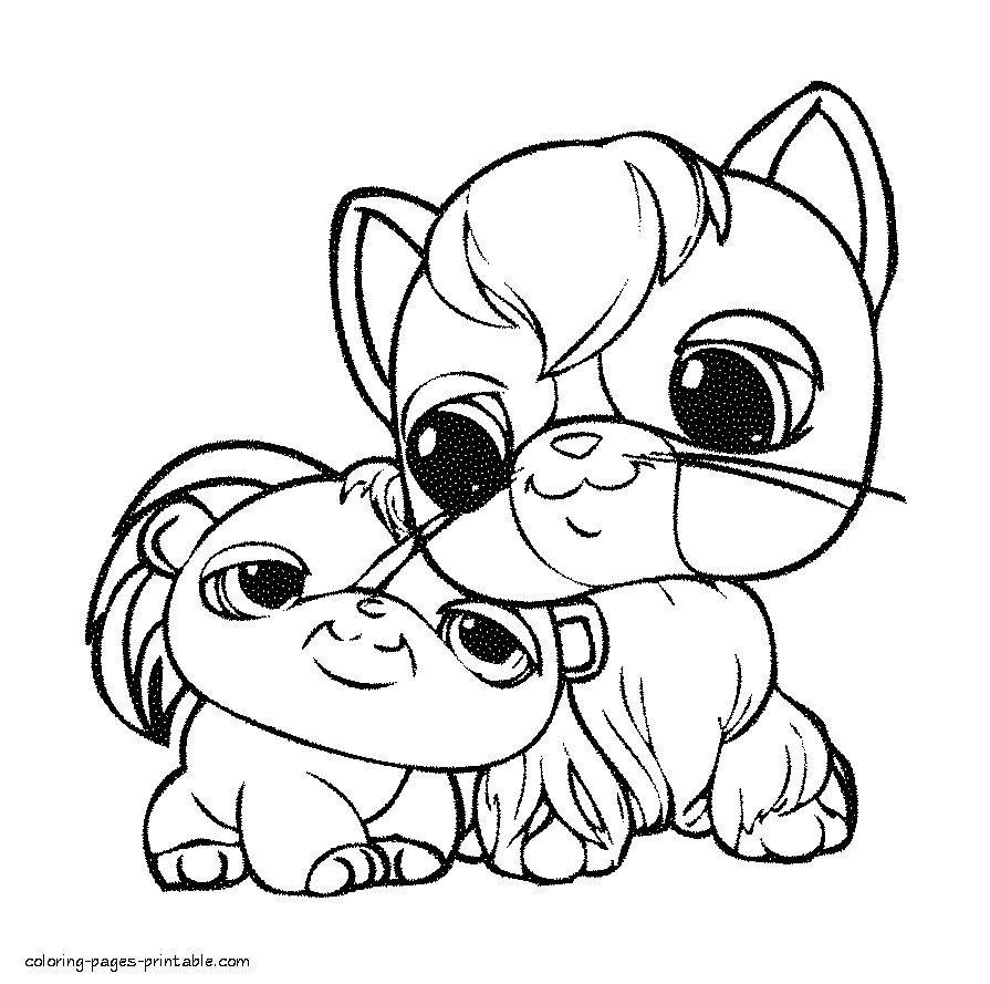 Coloring pages for girls. LPS cartoon