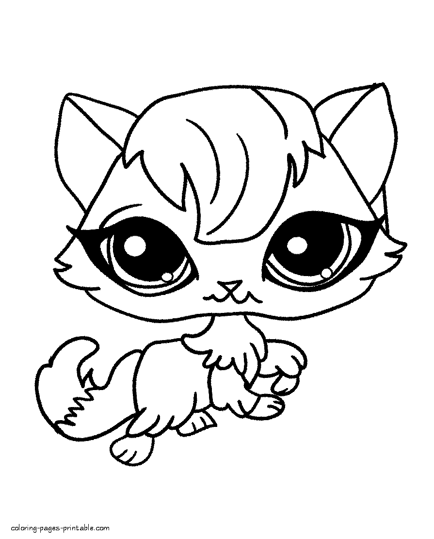 Cartoon character coloring pages of Littlest pet shop