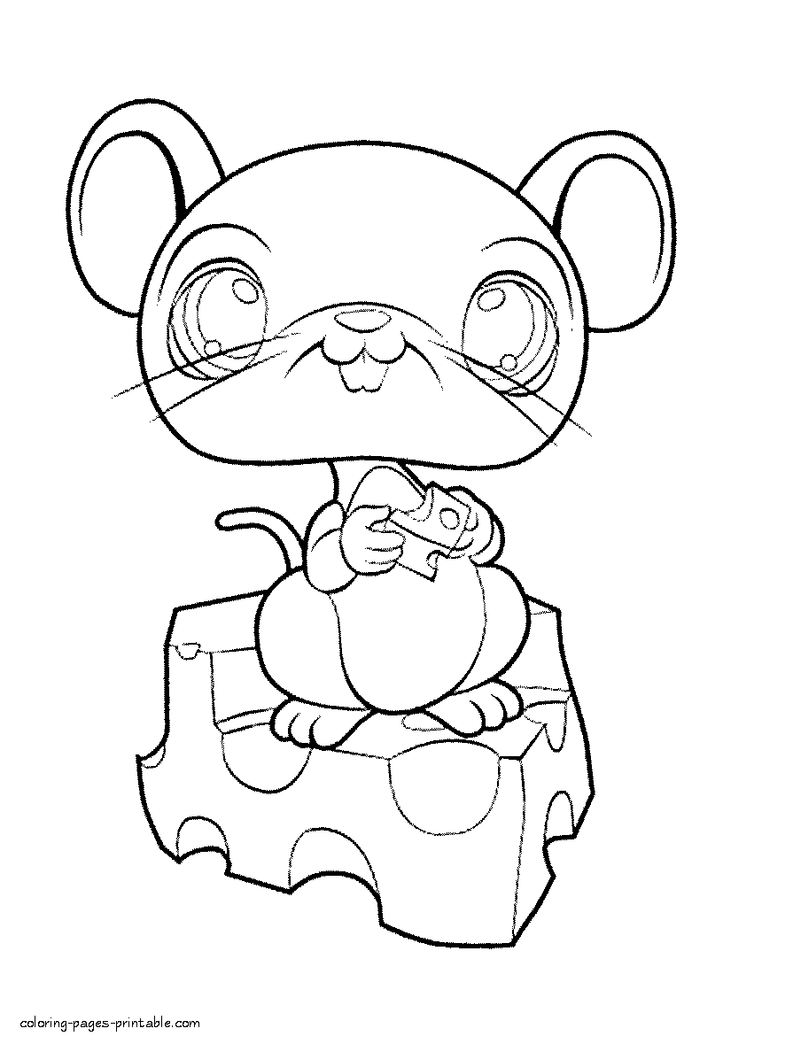 Pretty coloring pages for girls from LPS cartoon