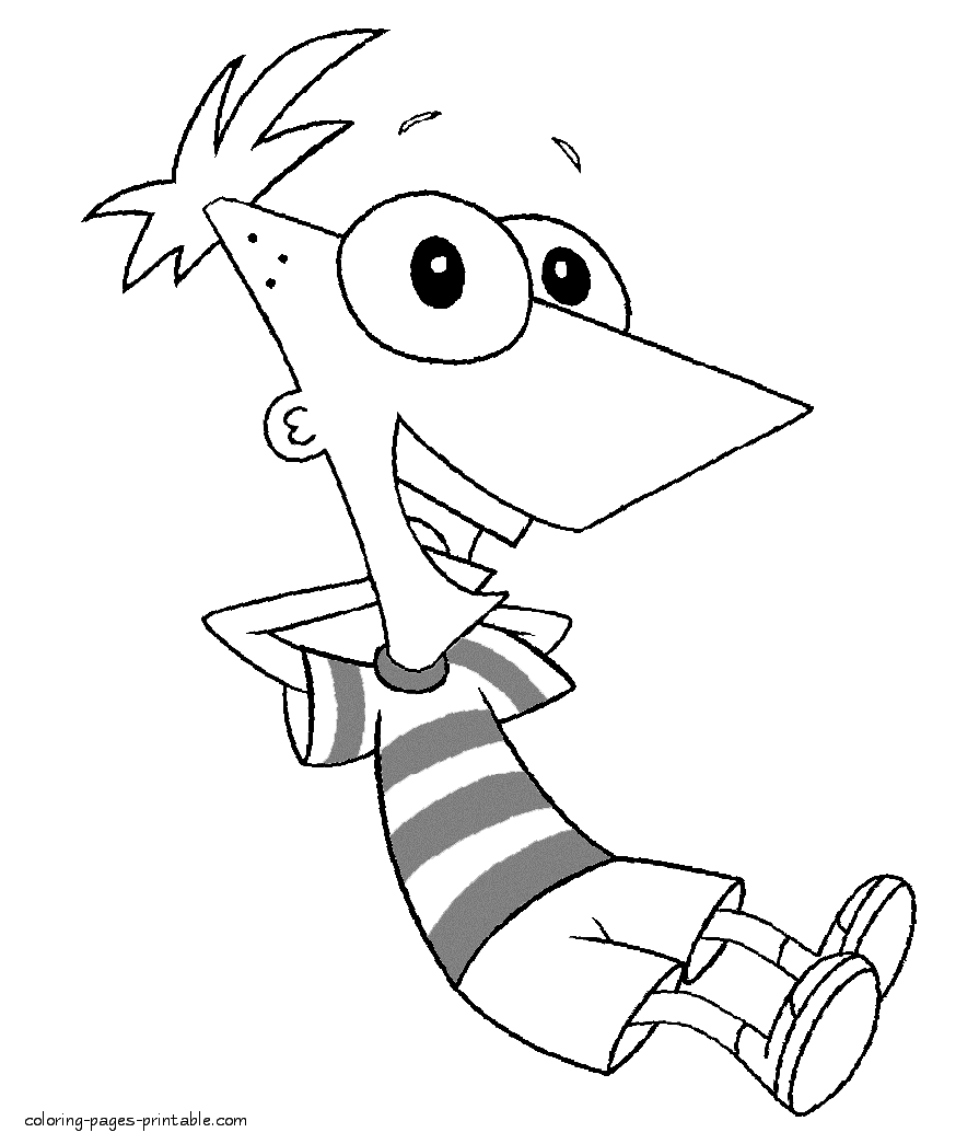 Phineas and Ferb coloring book of Disney channel