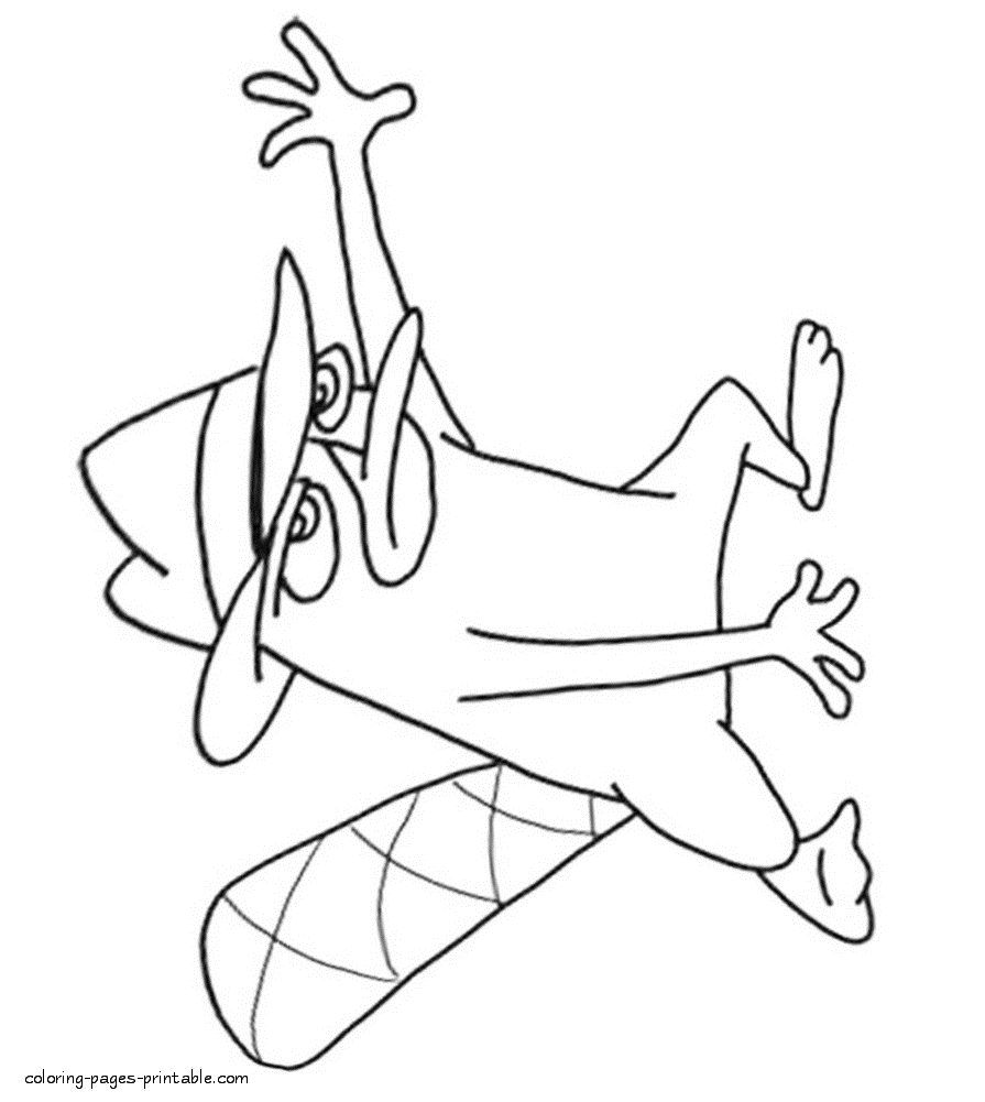 Perry coloring pages. Phineas and Ferb animation