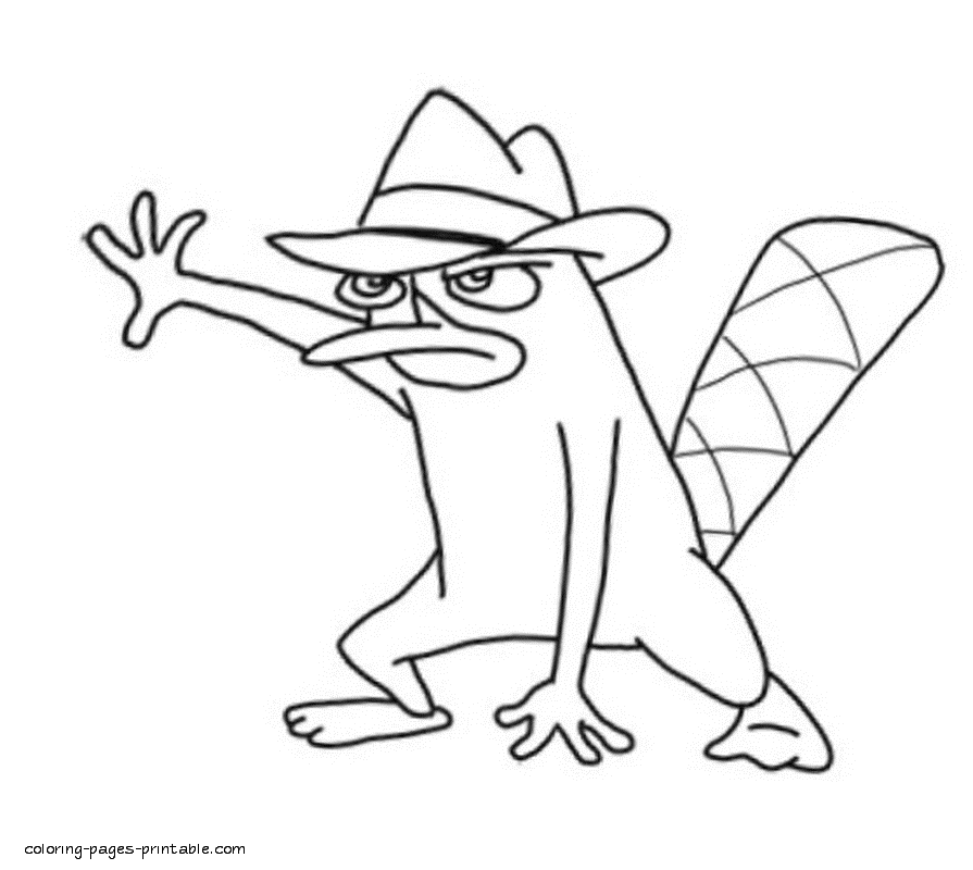Phineas and Ferb printable coloring pages. Perry