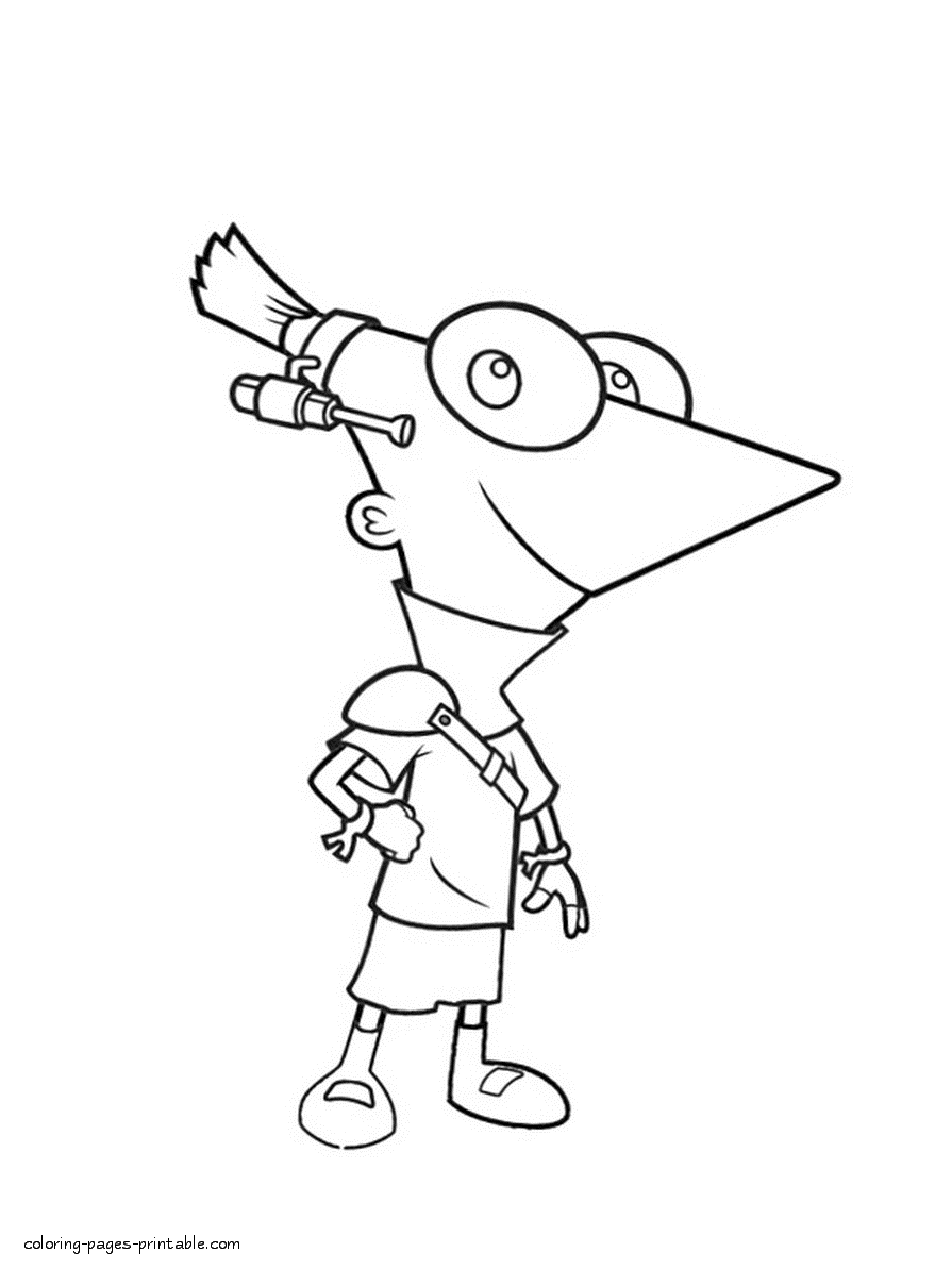 Phineas and Ferb coloring games. Print free