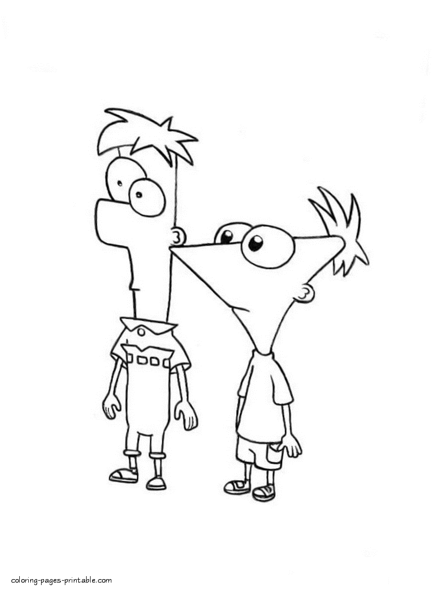 Ferb And Phineas coloring pages printable