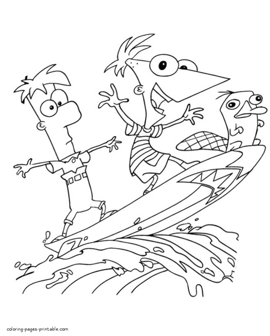 phineas and ferb coloring pages 38 GIF