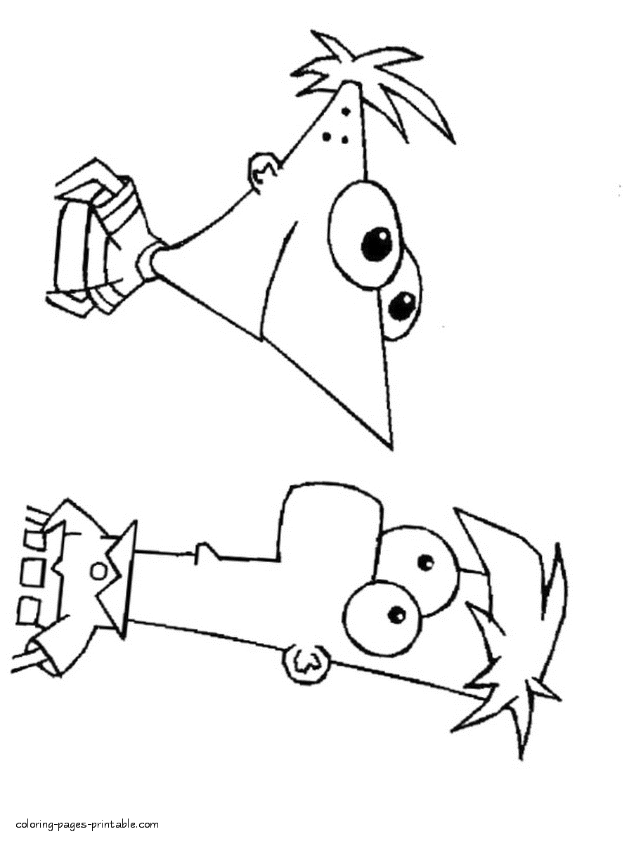 Phineas and Ferb coloring pages to print and download