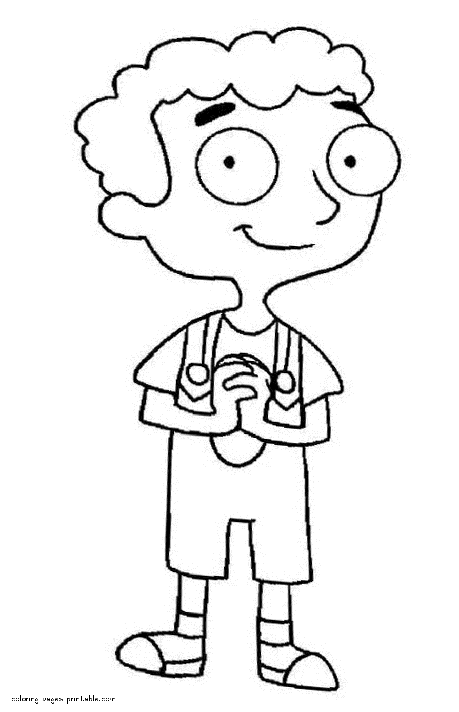 Phineas and Ferb minor characters. Baljeet coloring page