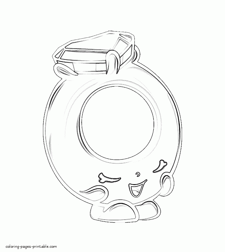 shopkins coloring pages roxy ring the shopkin - photo #22