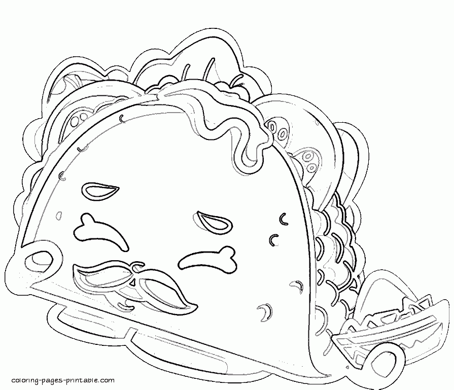 taco printable coloring pages - photo #30