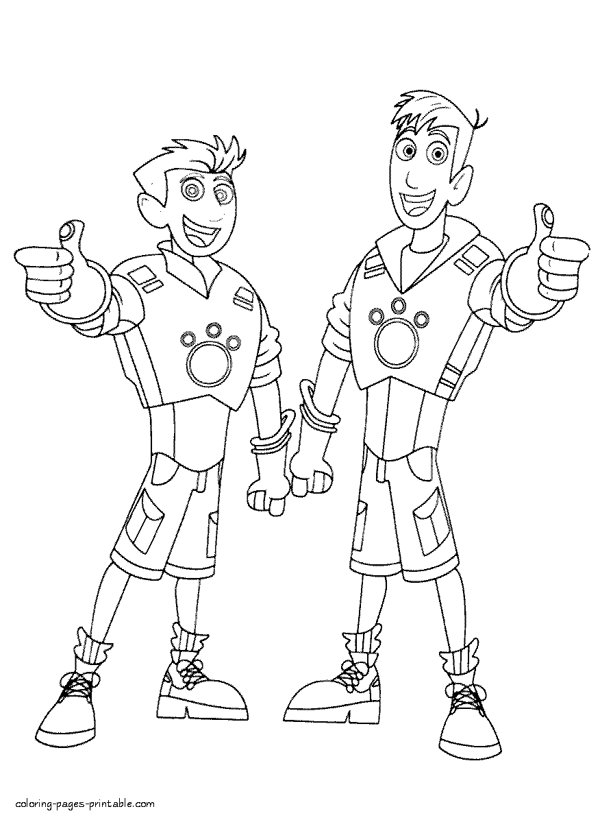 Kratts brothers printable coloring pages