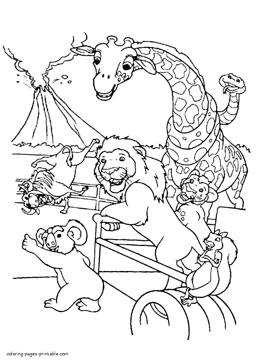 Coloring pages of the animals from The Wild Kratts series