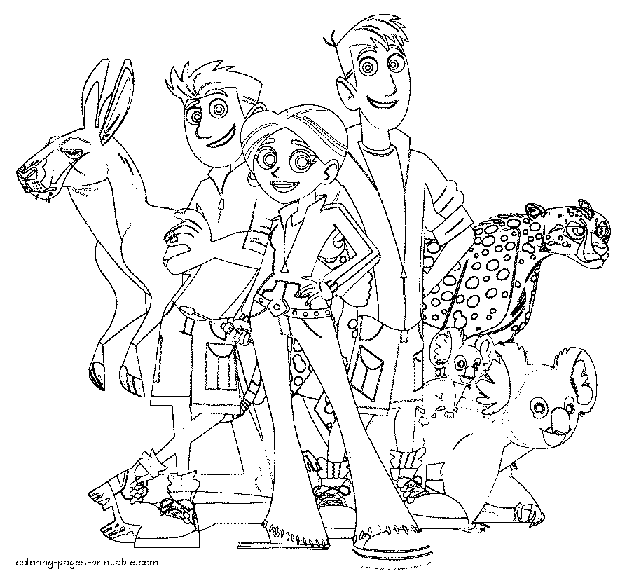 Printable coloring pages Wild Kratts for free
