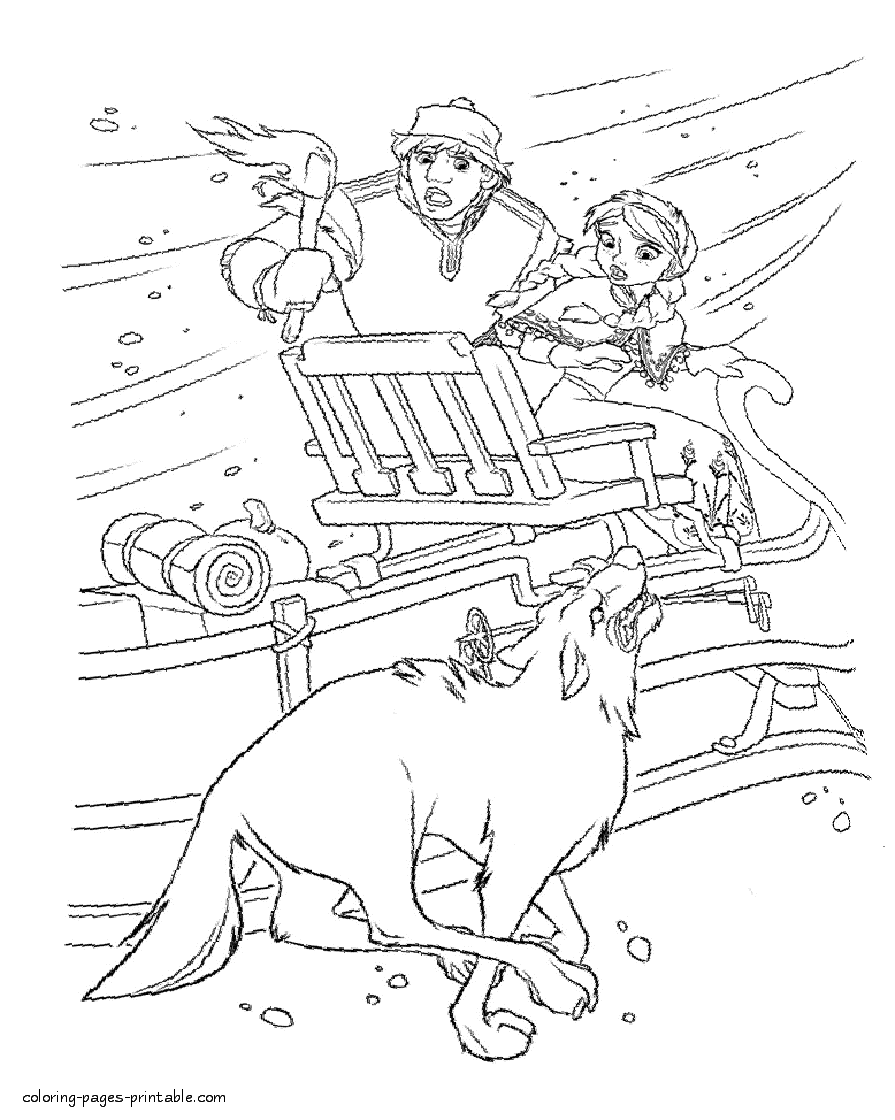 Frozen printable colouring pages free