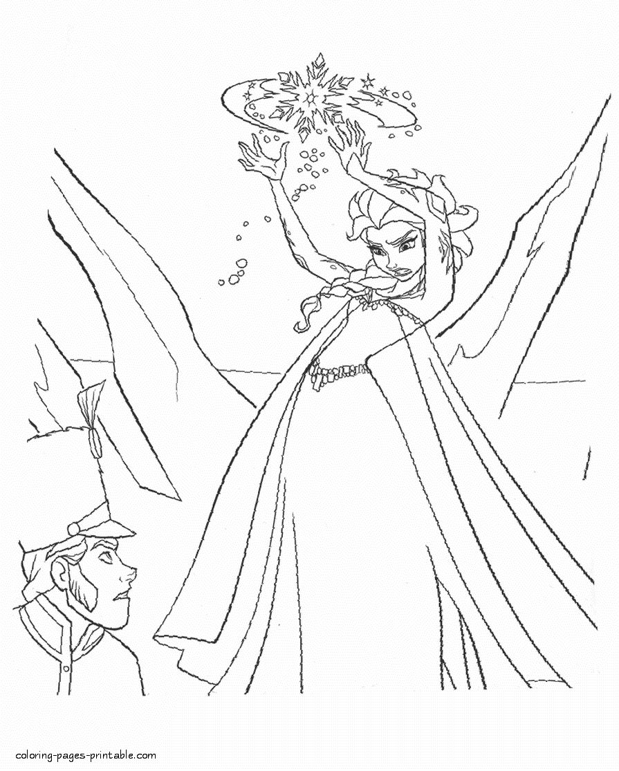 Elsa coloring pages for girls printable