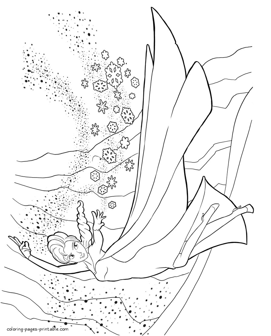Elsa from Frozen. Disney coloring pages