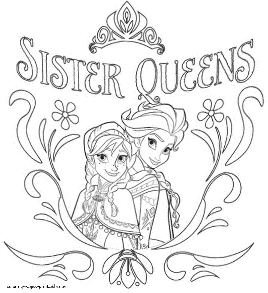 Frozen Elsa And Anna Coloring Pages COLORING PAGES PRINTABLE COM