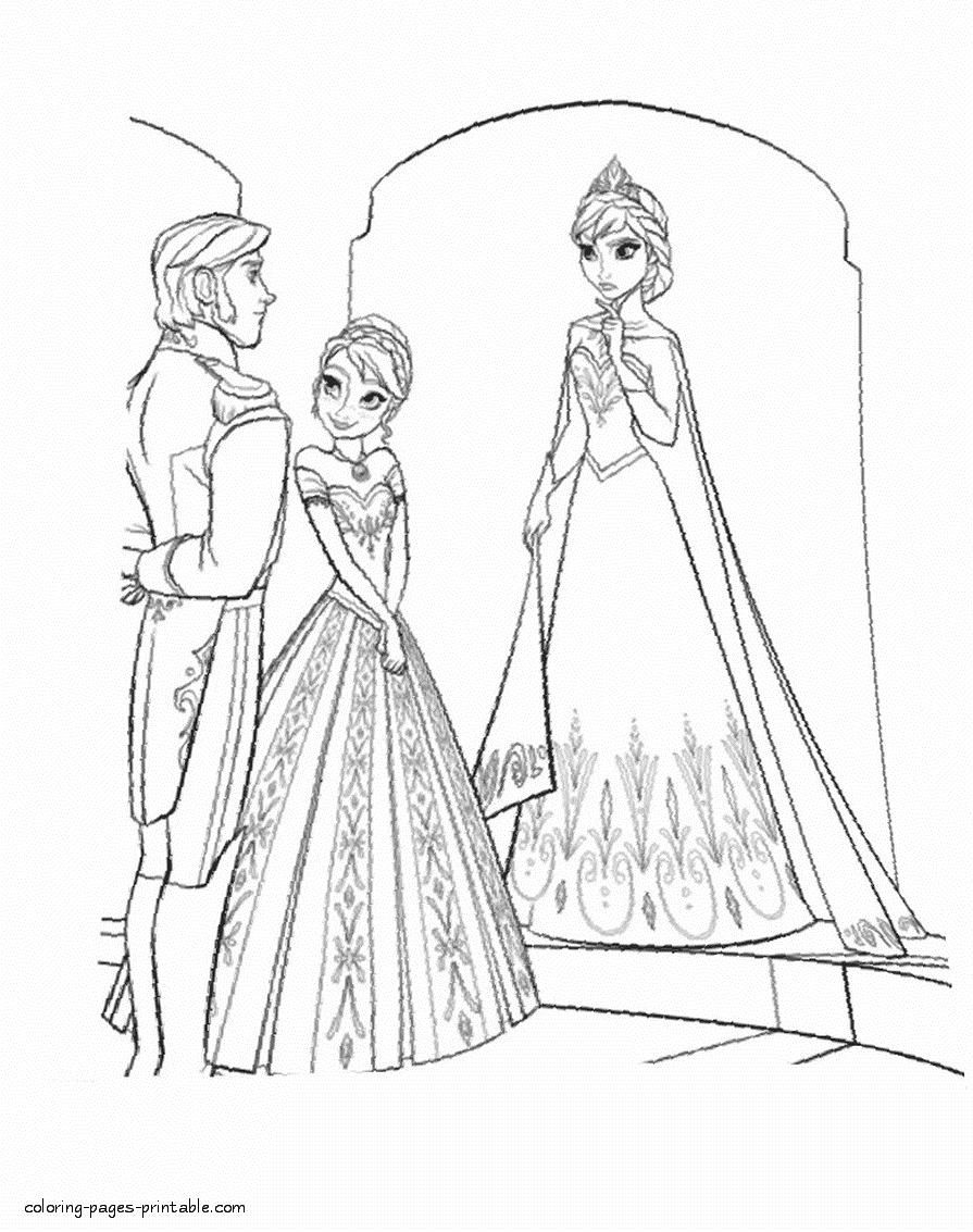 Coloring sheets of Frozen for print out